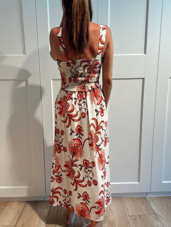 Conjunto Estampado Top y Falda MIRAVINE Rojo HEVE