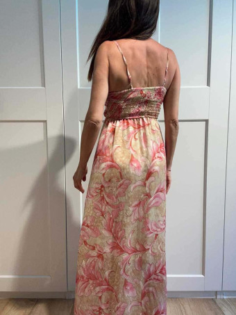 Vestido Estampado Flores MELTHÉA Mostaza HEVE