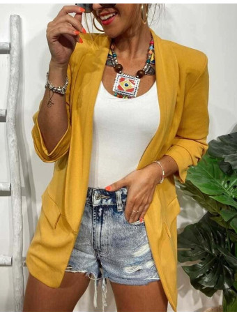 Blazer Frunces BIANCA Mostaza HEVE
