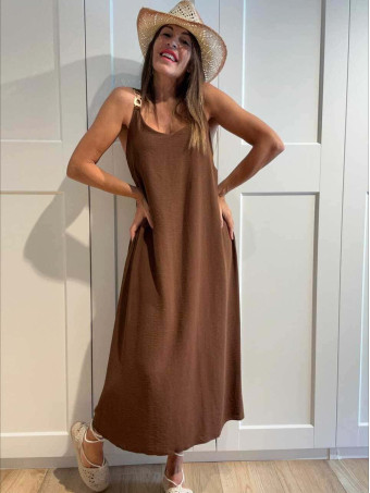 Vestido Eslabones NARELLA Marrón HEVE