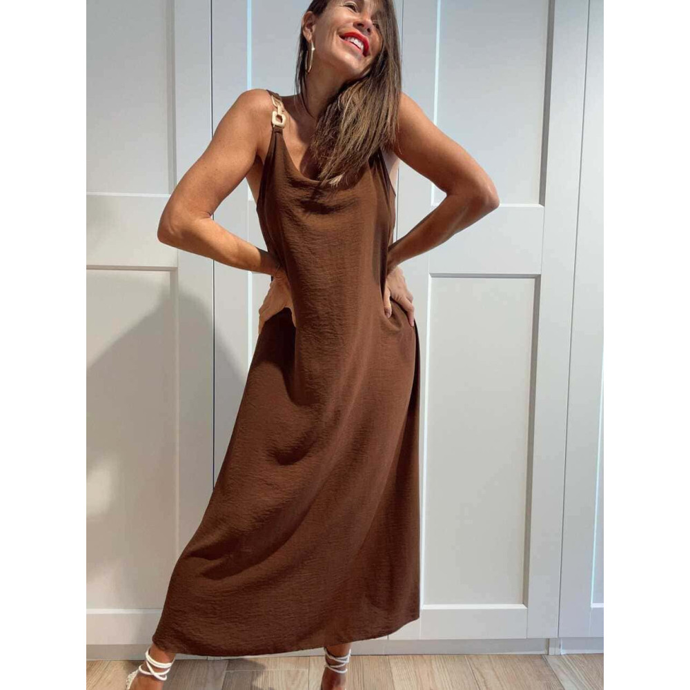 Vestido Eslabones NARELLA Marrón HEVE