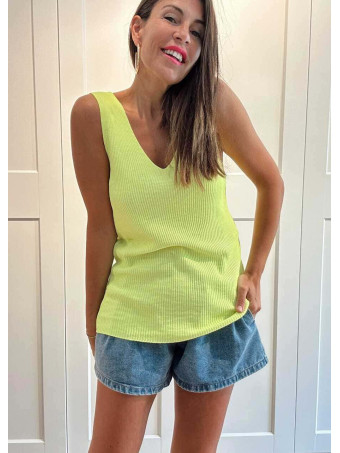 Cuerpo Punto Canalé YELNIA Amarillo Flúor HEVE