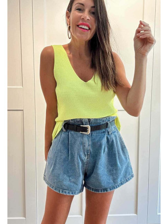 Cuerpo Punto Canalé YELNIA Amarillo Flúor HEVE