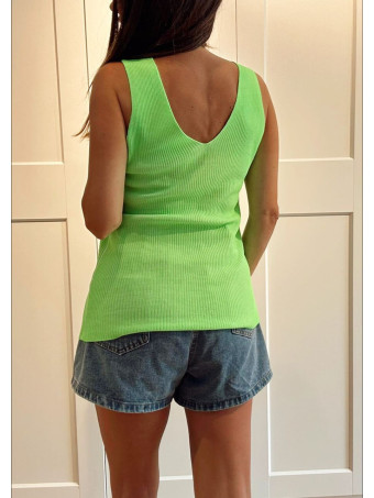 Cuerpo Punto Canalé YELNIA Verde Flúor HEVE