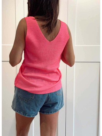 Cuerpo Punto Canalé YELNIA Rosa Flúor HEVE