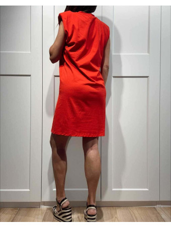 Vestido Corto Hombreras SHATTOU Rojo HEVE