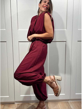 Conjunto Cuerpo y Jogger REKHA Burdeos HEVE
