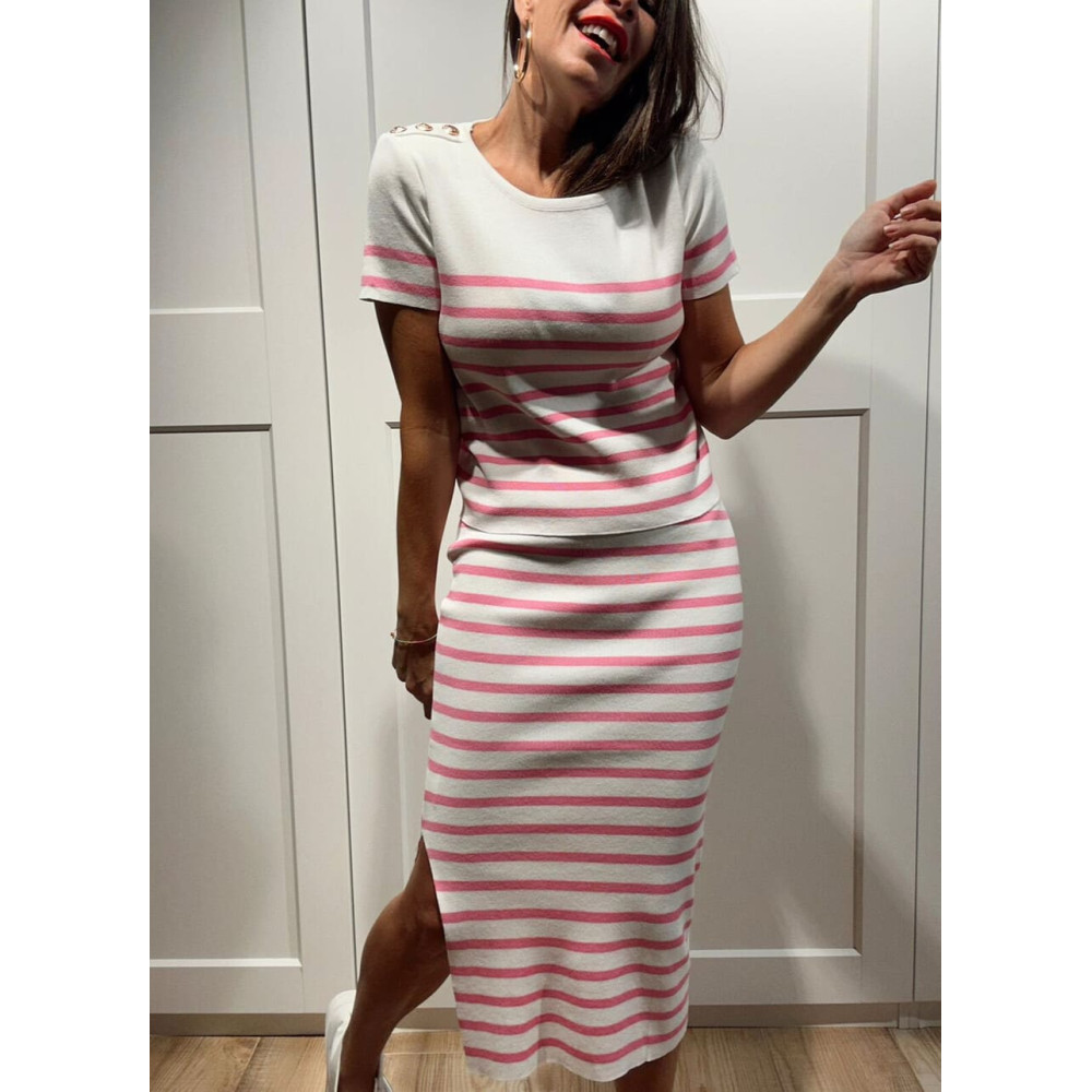 Conjunto Punto Marinero Rayas DOYRE Rosa HEVE