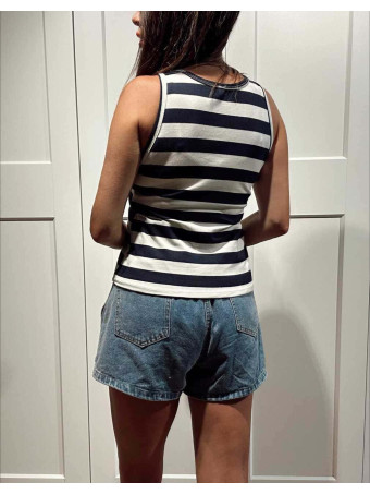 Camiseta Rayas sin Mangas BREZZA Marino HEVE