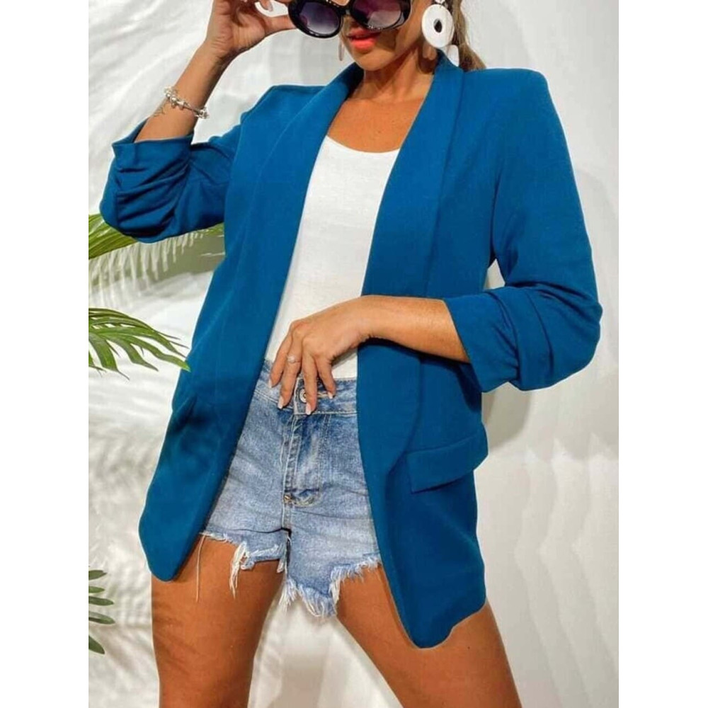 Blazer Frunces BIANCA Azul Pato HEVE