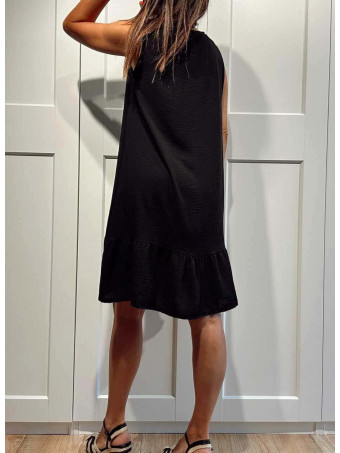 Vestido Corto Evasé SILLENTO Negro HEVE