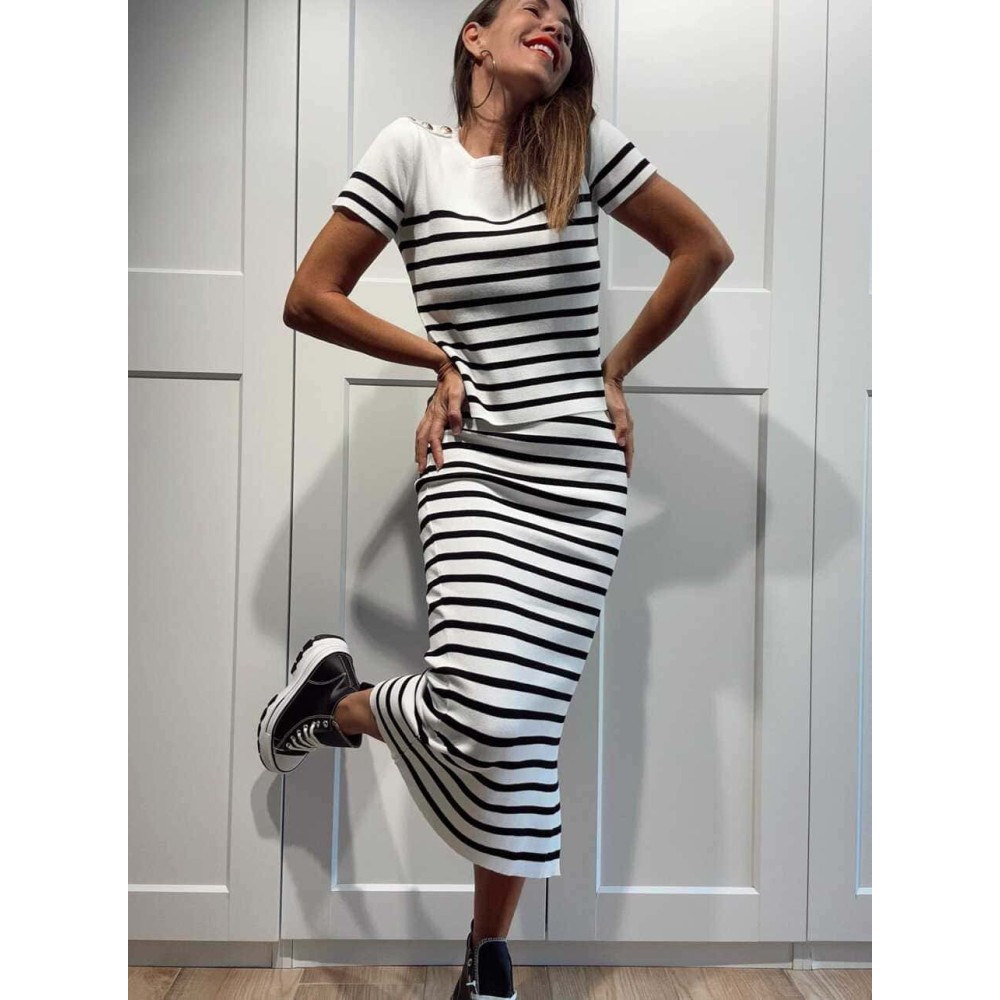 Conjunto Punto Marinero Rayas DOYRE Negro HEVE