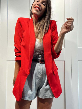 Blazer Frunces BIANCA Rojo HEVE