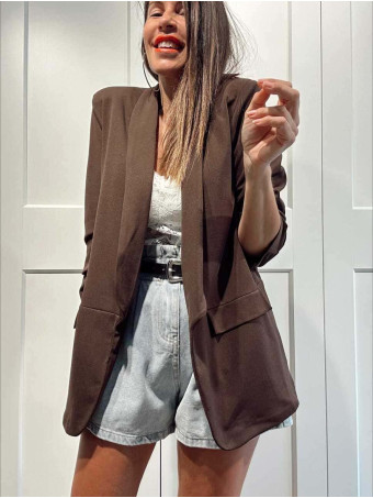 Blazer Frunces BIANCA Marrón HEVE