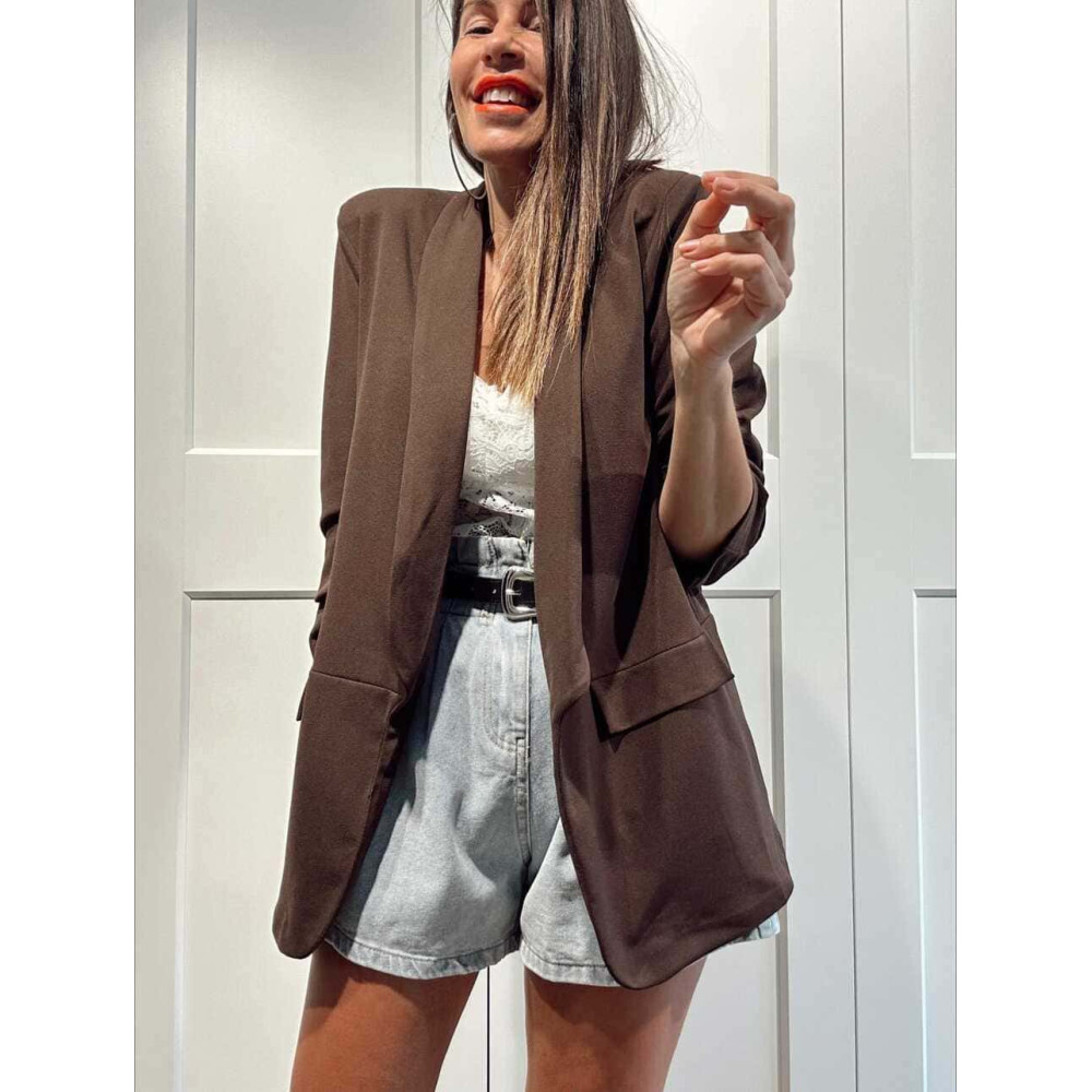 Blazer Frunces BIANCA Marrón HEVE