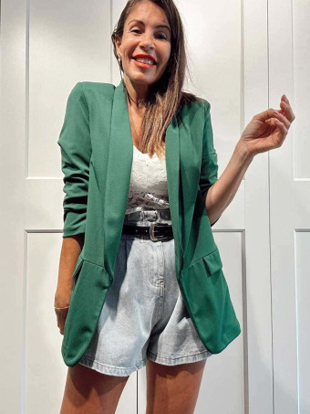Blazer Frunces BIANCA Verde Trébol HEVE