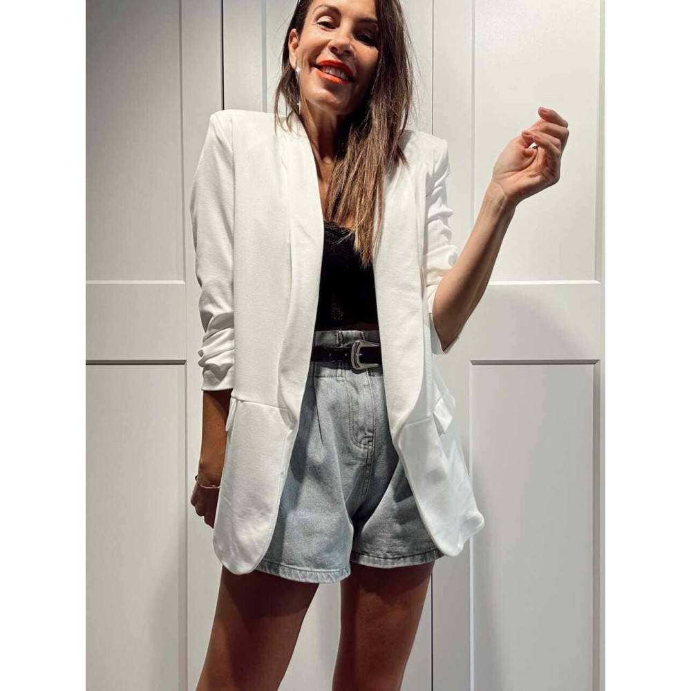 Blazer Frunces BIANCA Blanco HEVE