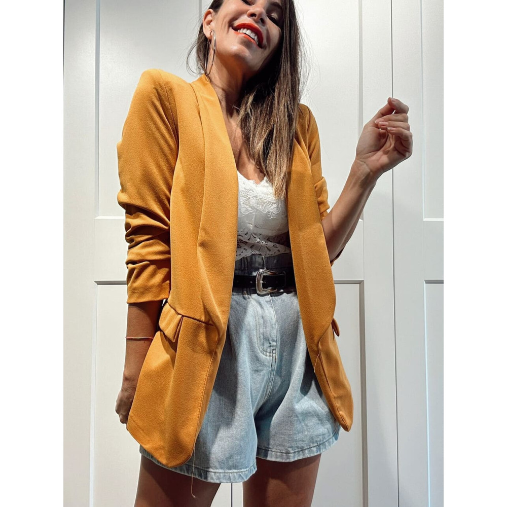 Blazer Frunces BIANCA Mostaza HEVE