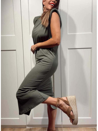 Sandalia Cruzada con Cuña y Plataforma SAVONA Camel HEVE