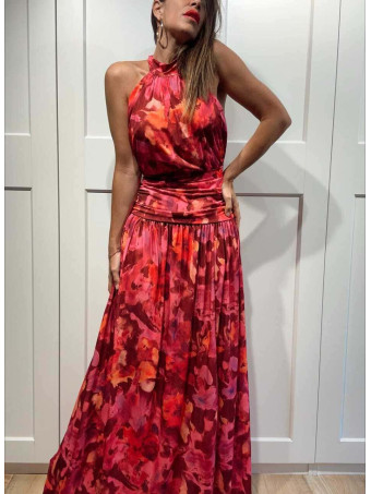 Vestido Halter Estampado KATALIA Rosa HEVE