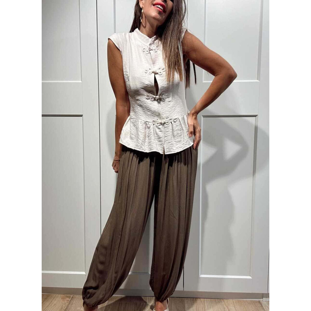 Pantalón Harem ALADDÍN Marrón HEVE