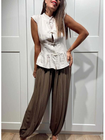 Pantalón Harem ALADDÍN Marrón HEVE