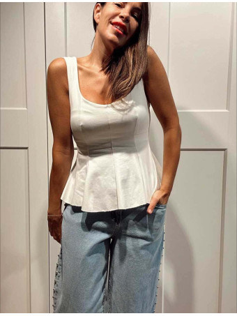 Cuerpo Peplum ROMICE Blanco HEVE