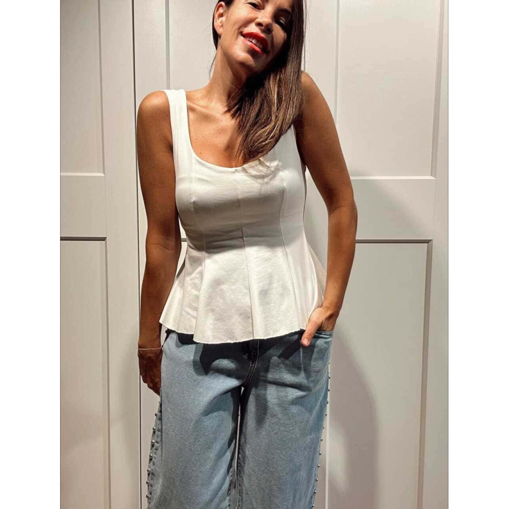 Cuerpo Peplum ROMICE Blanco HEVE