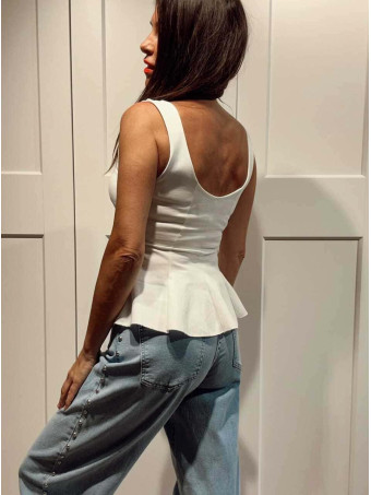 Cuerpo Peplum ROMICE Blanco HEVE