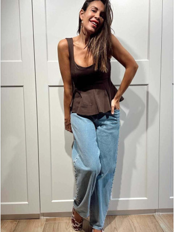 Cuerpo Peplum ROMICE Marrón HEVE