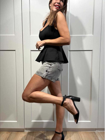 Cuerpo Peplum ROMICE Negro HEVE