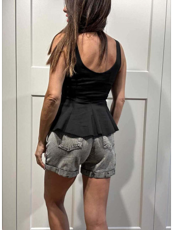 Cuerpo Peplum ROMICE Negro HEVE