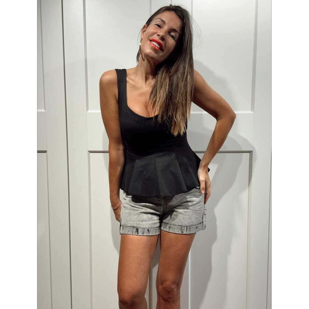 Cuerpo Peplum ROMICE Negro HEVE