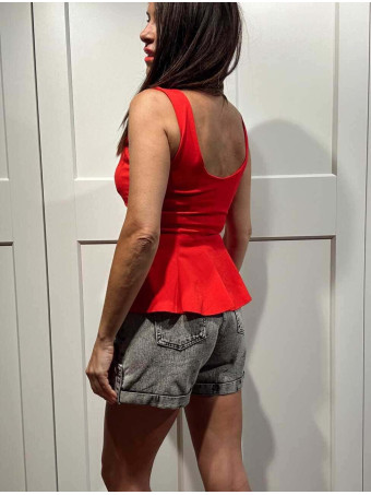 Cuerpo Peplum ROMICE Rojo HEVE