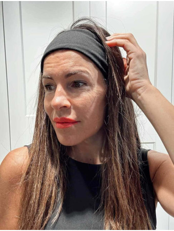 Cinta de Pelo Elástica con Nudo Negro HEVE