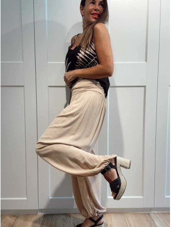 Pantalón Harem ALADDÍN Taupe HEVE