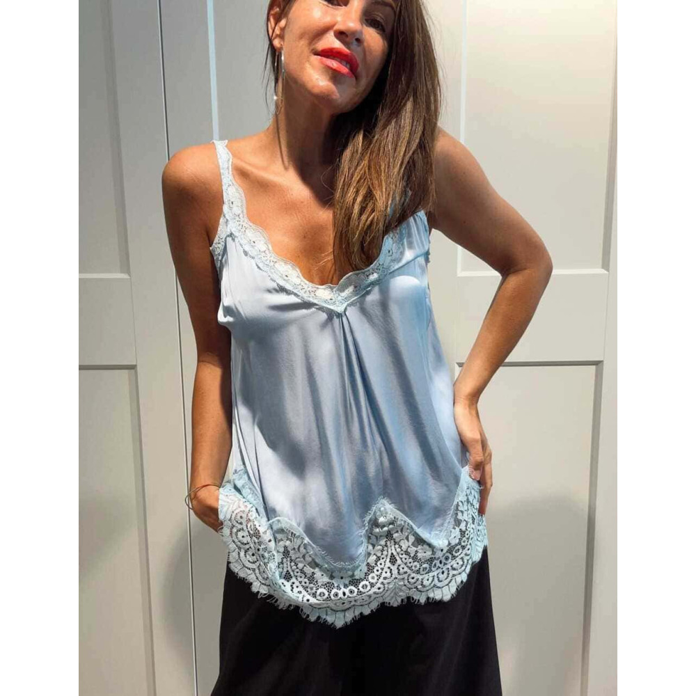 Cuerpo Lencero Encaje GRETHA Celeste HEVE