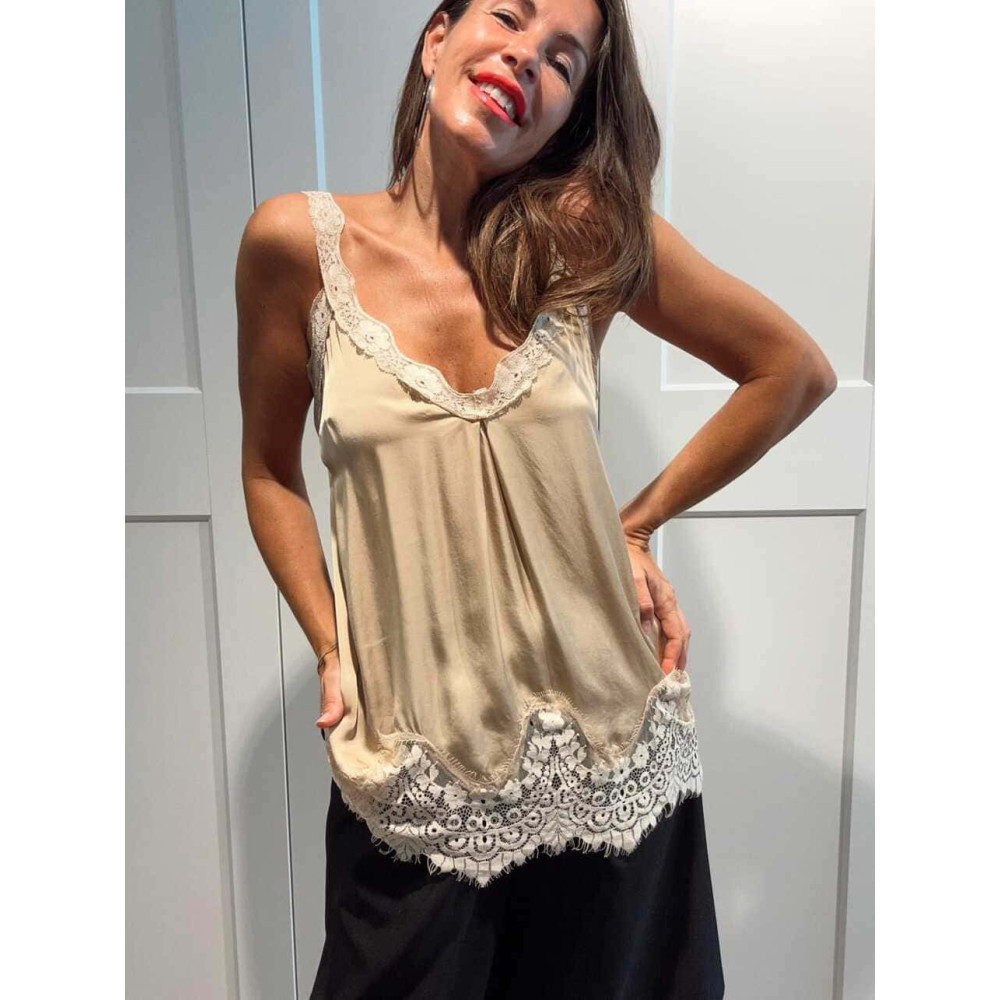 Cuerpo Lencero Encaje GRETHA Taupe HEVE