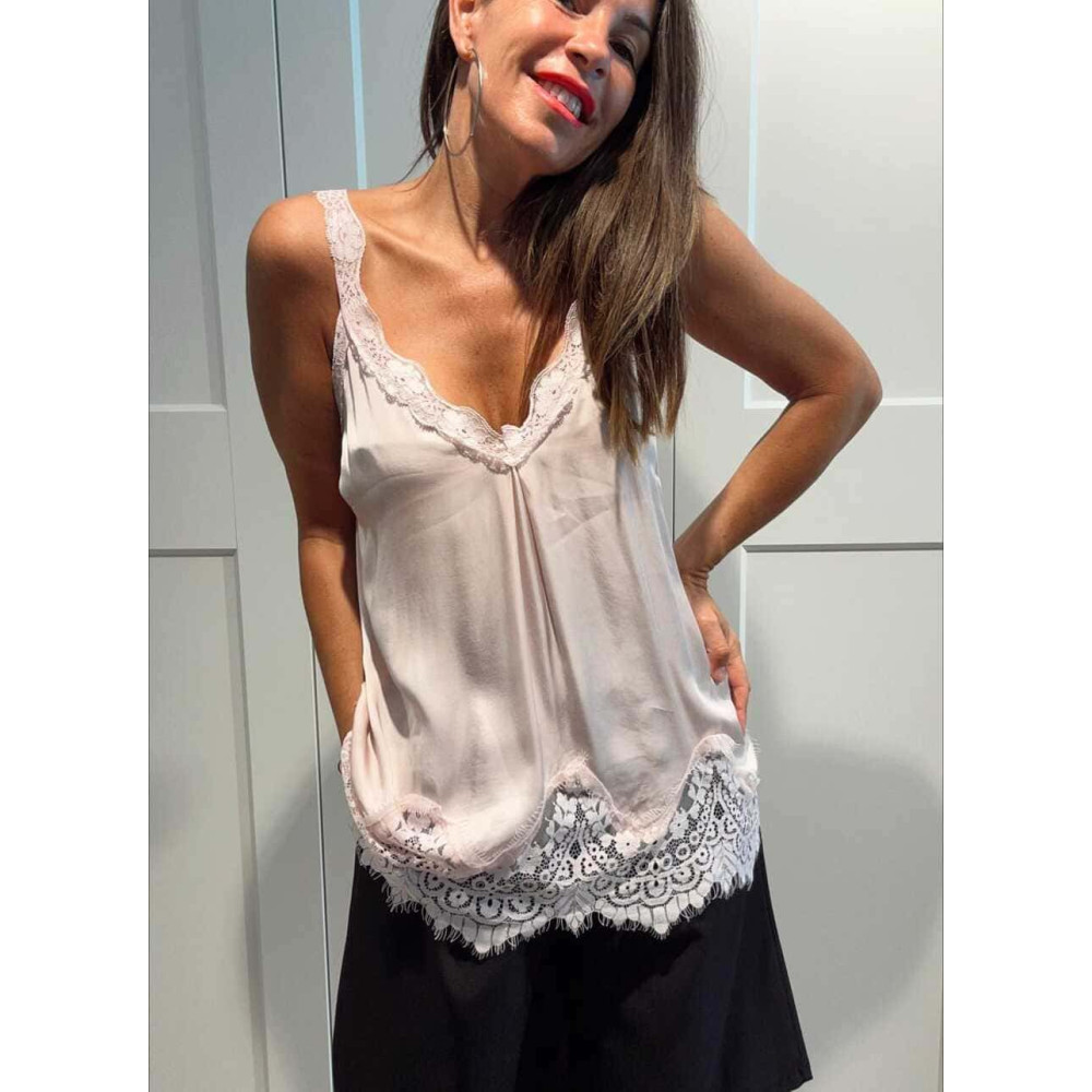 Cuerpo Lencero Encaje GRETHA Rosa HEVE