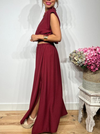 Conjunto Cuerpo y Falda VIONCE Burdeos HEVE