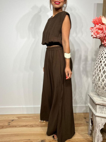 Conjunto Cuerpo y Falda VIONCE Marrón HEVE