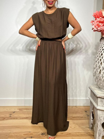 Conjunto Cuerpo y Falda VIONCE Marrón HEVE