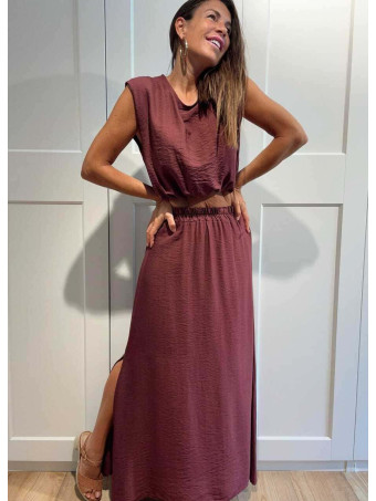Conjunto Cuerpo y Falda VIONCE Burdeos HEVE