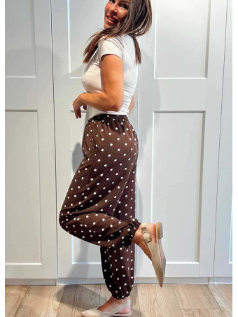 Pantalón Jogger Lunares CHIREL Marrón HEVE