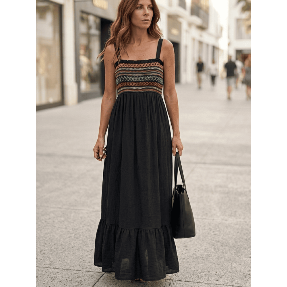 Vestido Nido de Abeja SUNAYA Negro HEVE