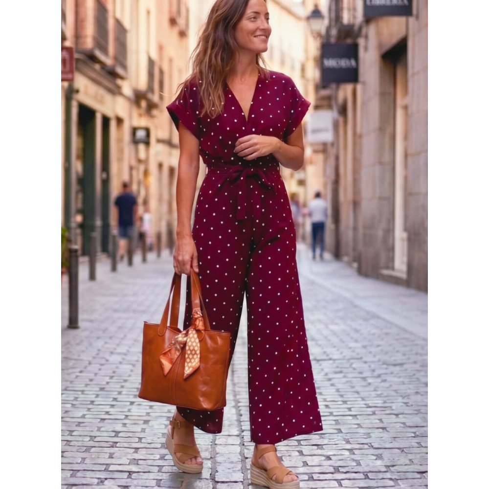 Mono Lunares Casual Style ZAFFORA Burdeos HEVE