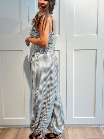 Conjunto Vichy Top y Pantalón KATOOSA Negro HEVE