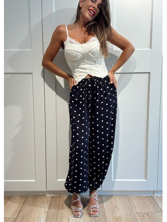 Pantalón Jogger Lunares CHIREL Marino HEVE