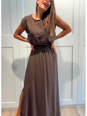 Conjunto Cuerpo y Falda VIONCE Marrón HEVE