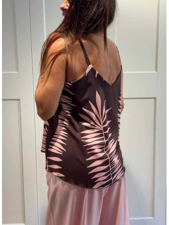 Cuerpo Evasé Hojas ALASSIA Marrón/Rosa HEVE